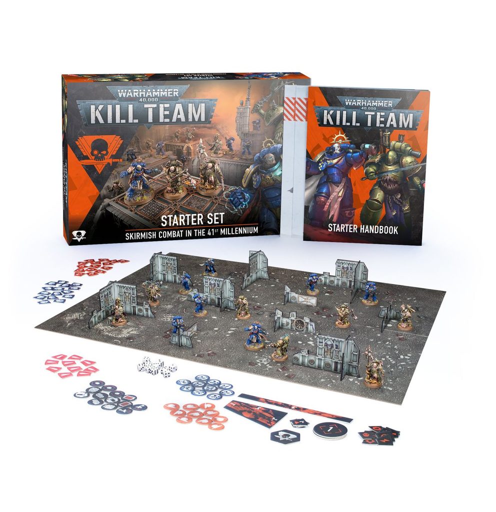 Miarka dystansu używana w Warhammer 40k plastikowa miarka z podziałką cali leżąca na zielonym macie