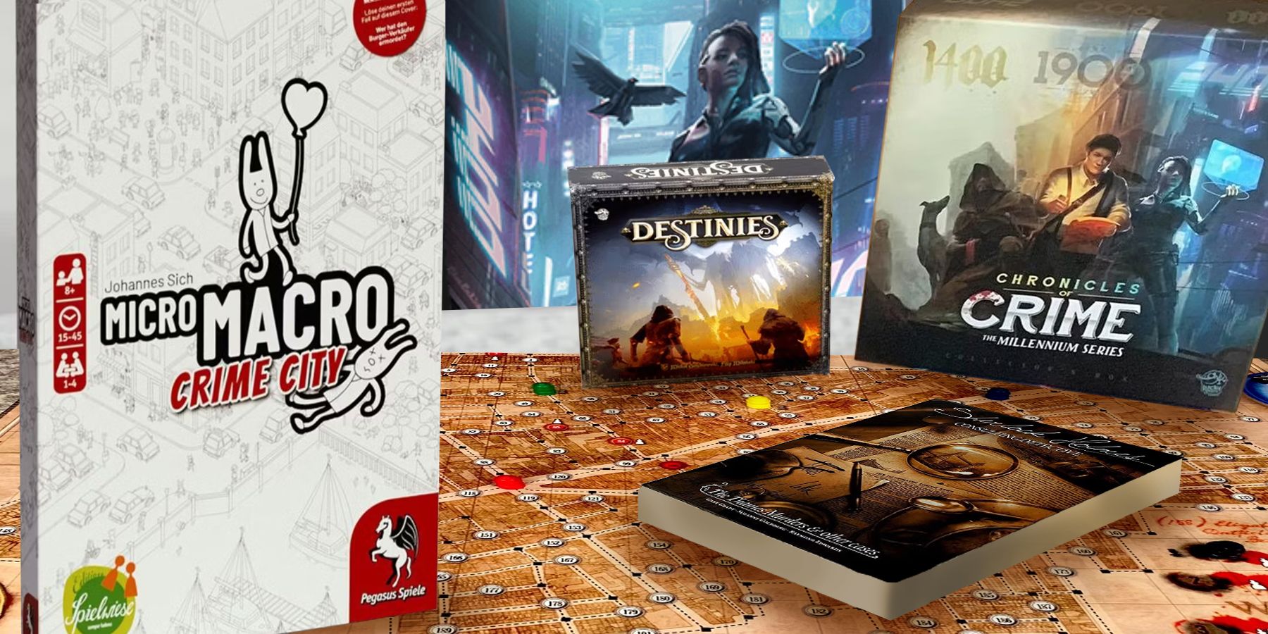 karty z wizjami duchów i plansza z pokojami w Mysterium