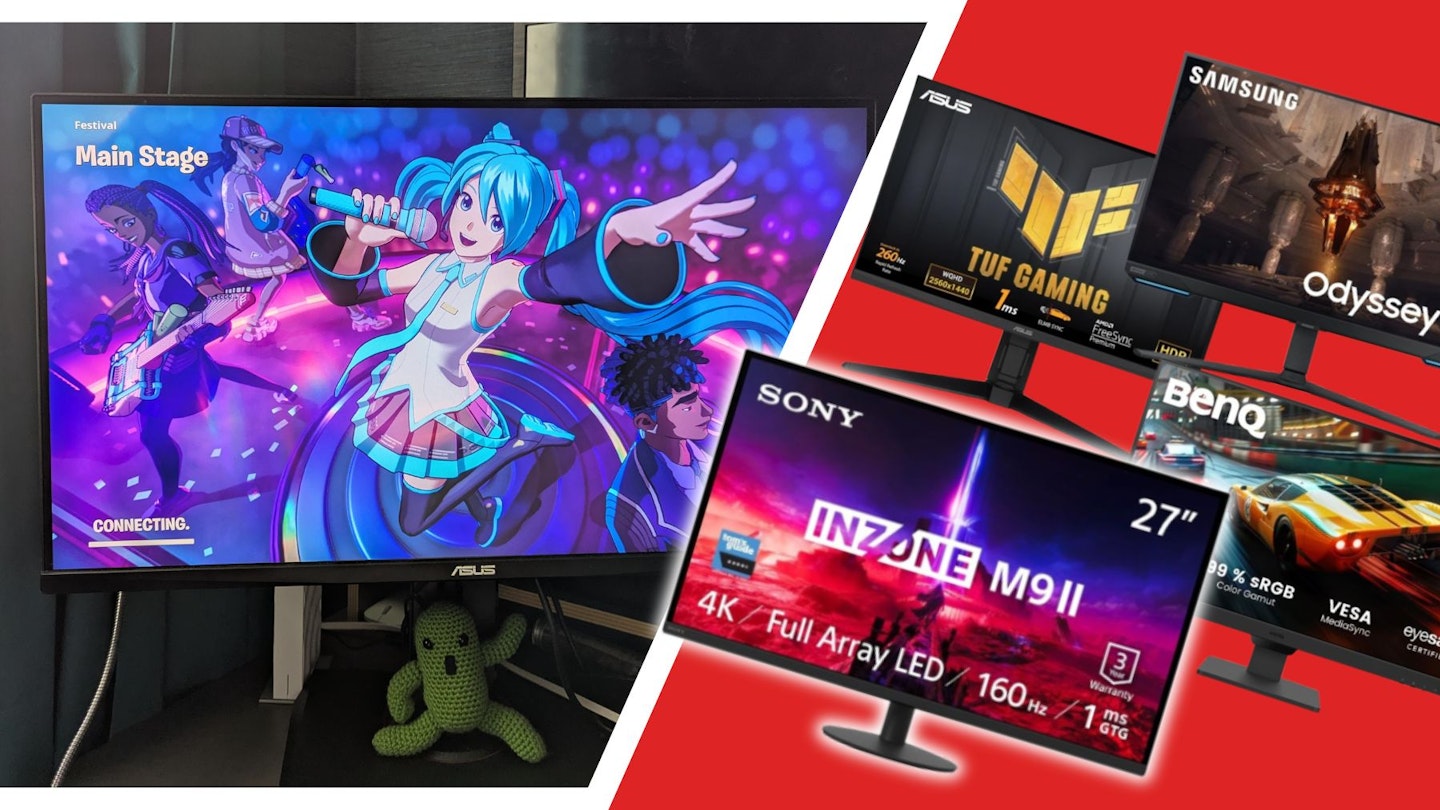 gracz celujący w grze FPS na monitorze 144Hz z niskim input lagiem PS5