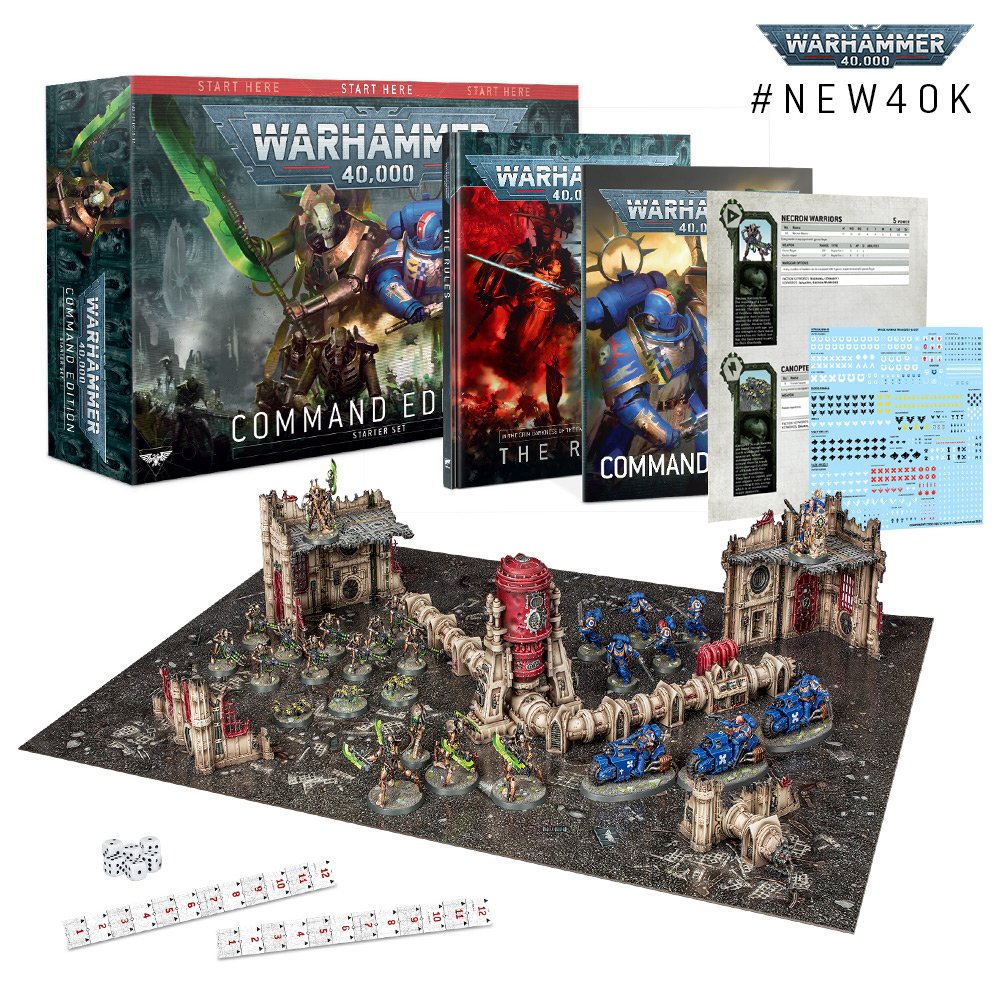 Malowanie figurek Space Marines w Warhammer 40k pędzle farby i modele figurek na palecie podczas malowania