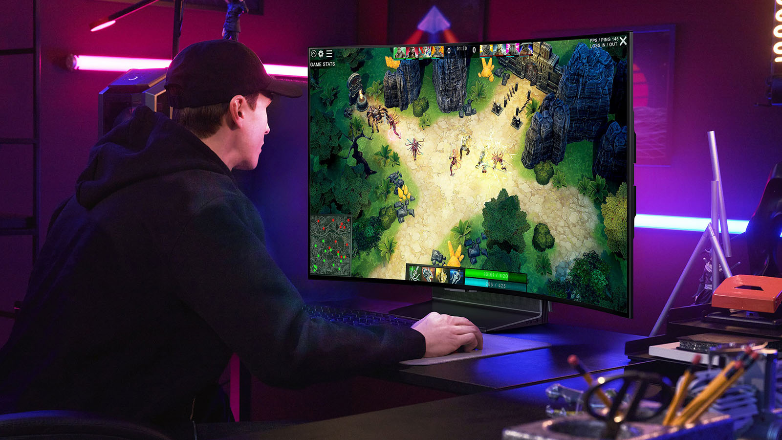 zakrzywione monitory ultrawide oferują szersze pole widzenia podczas rozgrywki zakrzywiony ekran zapewnia pełne zanurzenie w grze