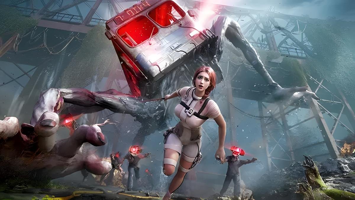 Bohaterowie Dota 2 walczą na mapie z wieżami i lasem w tle