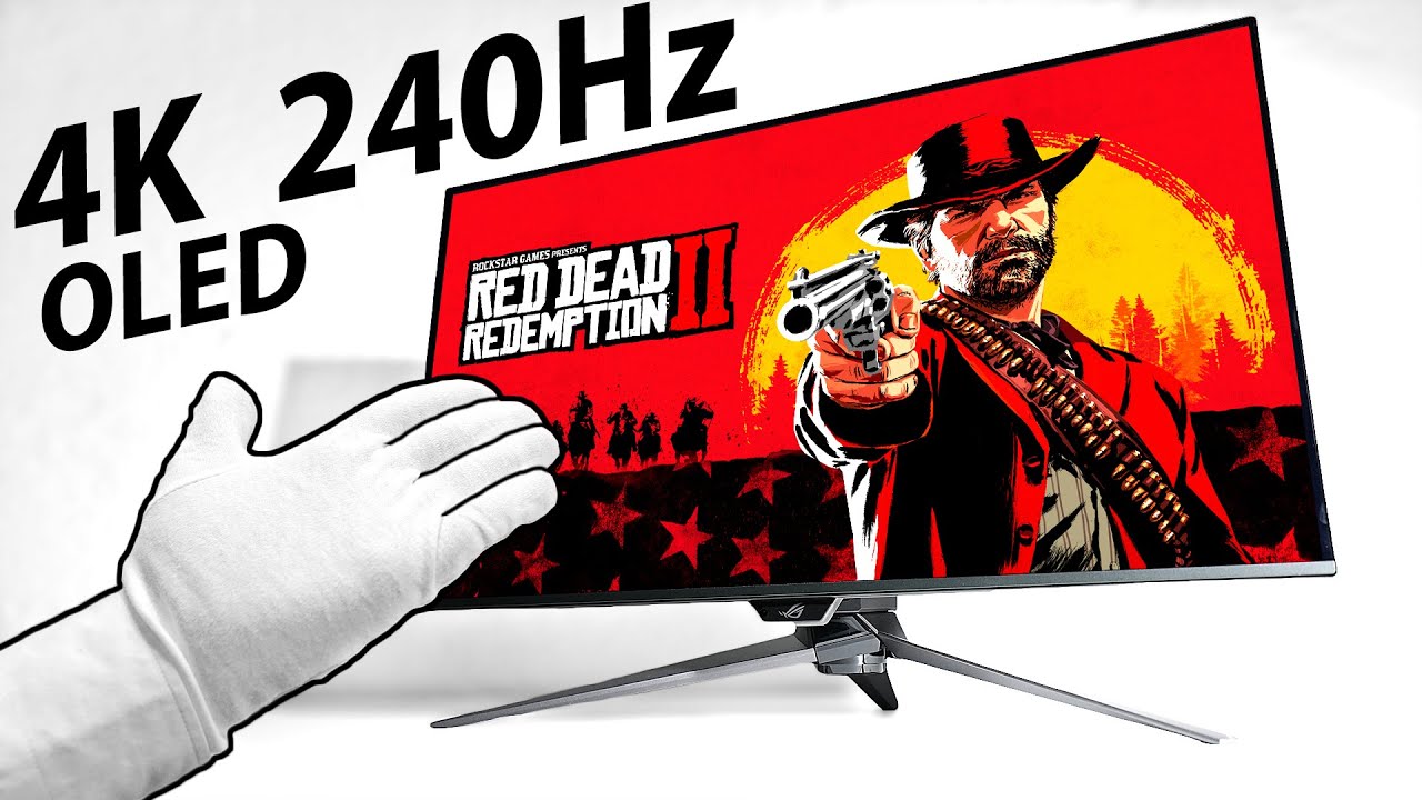 Tył monitora 4K z portami HDMI 2.1, DisplayPort i USB-C