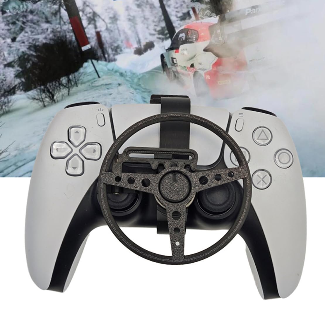 grupa przyjaciół z kierownicami grająca multiplayer w Wreckfest na PS5