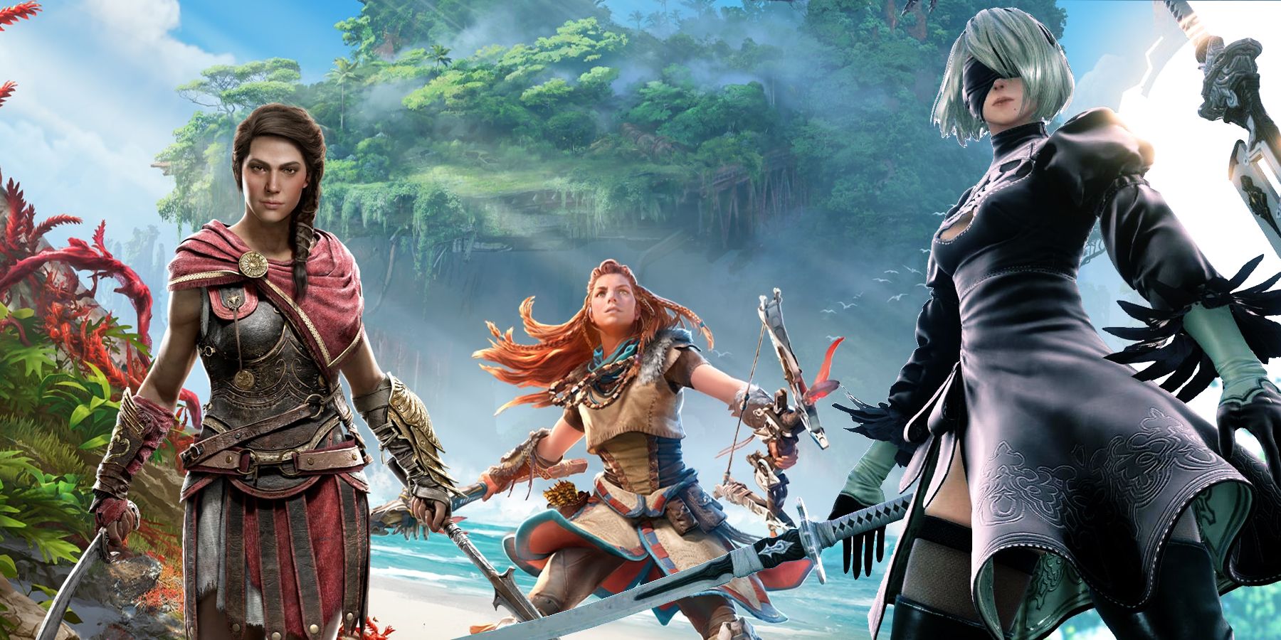 Geralt z mieczem idący przez mroczny las w The Witcher 3