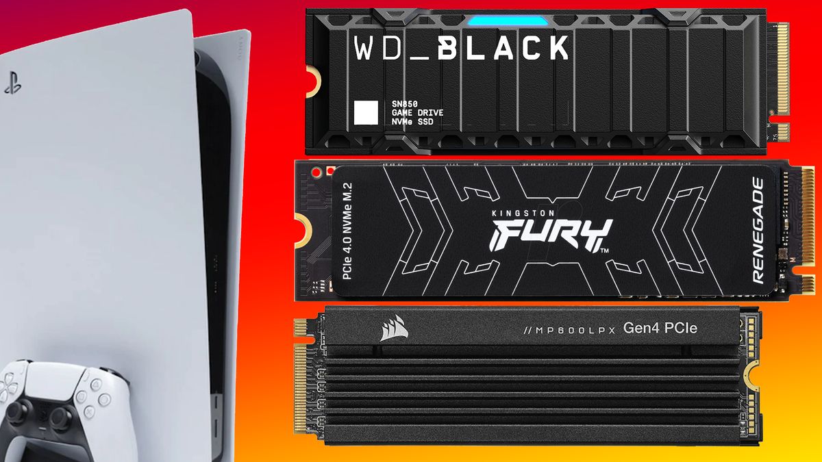 niebieski dysk SSD WD Black SN850X z dissipatorem ciepła na czarnym stole