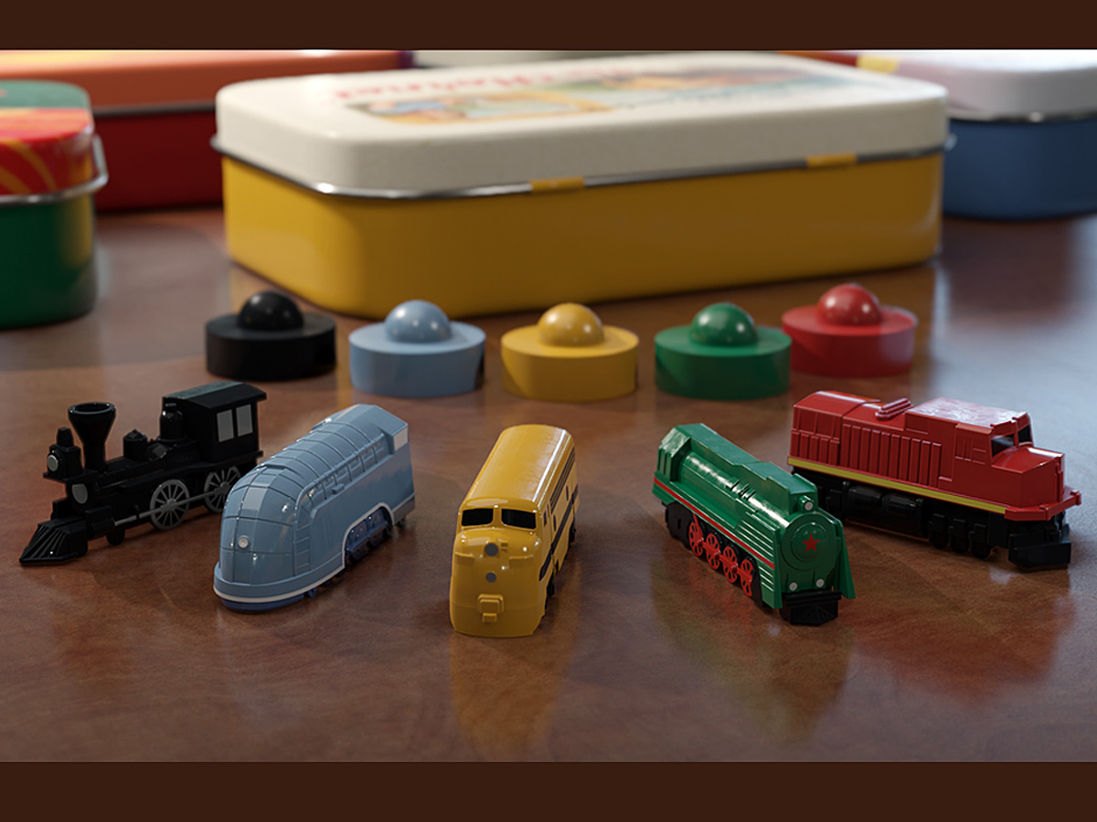 pudełko Trans Europa z trasami kolejowymi przez Europę